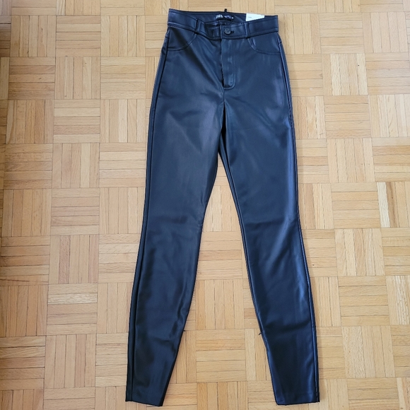 Zara Faux Leather Leggings - Picture 16 of 16